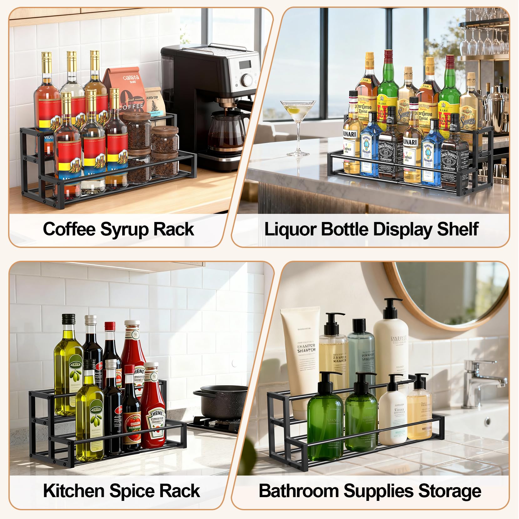 HHOKEM kitchen multipurpose storage for syrups, seasonings, and creams.
