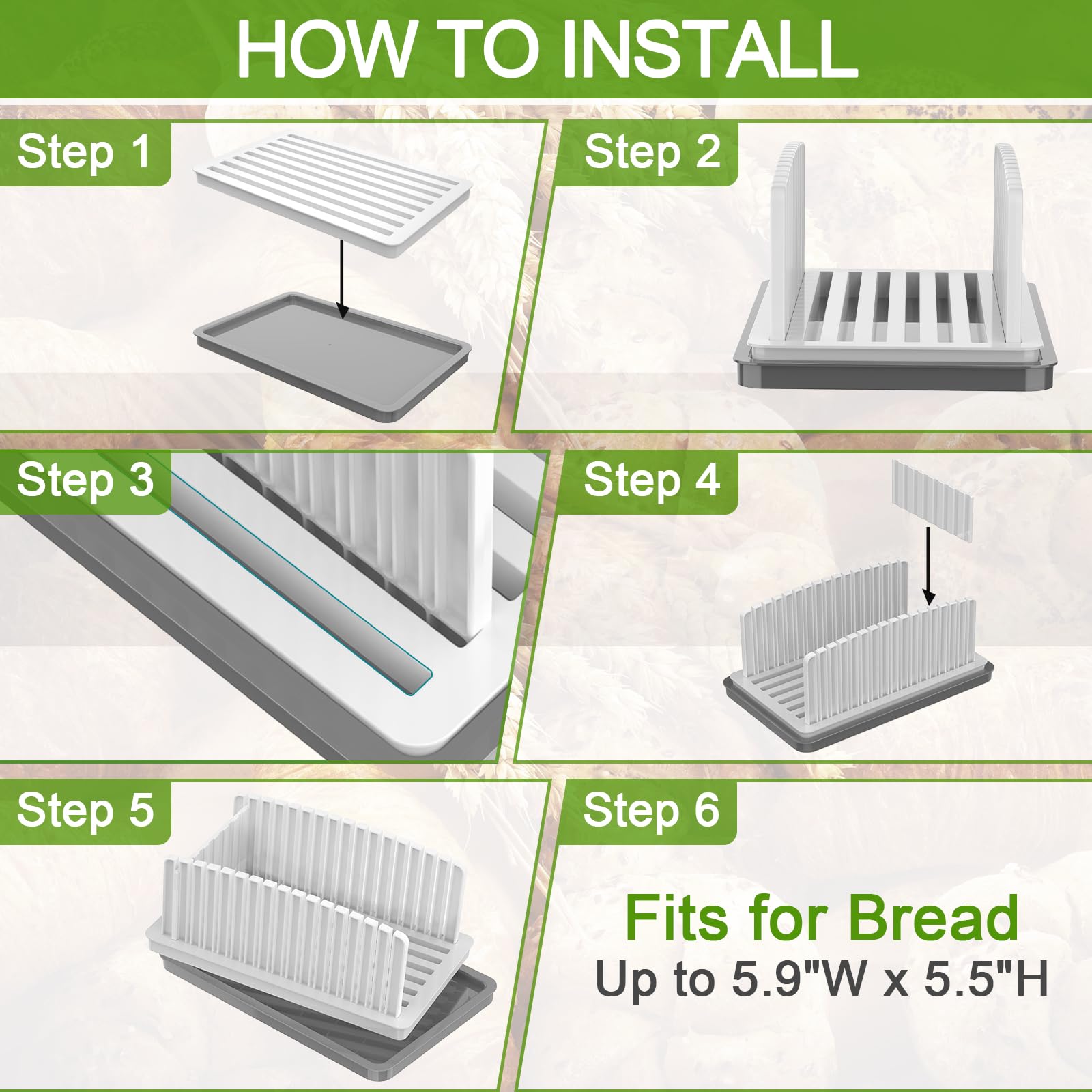 HHXRISE bread slicer slicing a loaf into even sandwich pieces