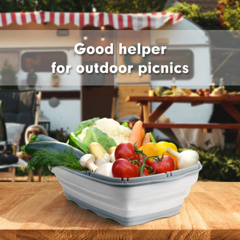 HI NINGER compact sink cutting board saves kitchen space.