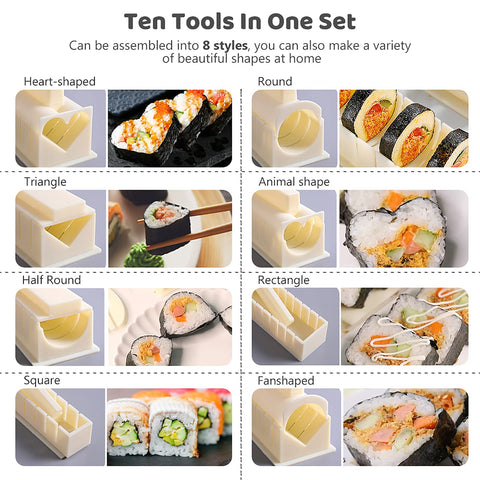 HI NINGER spatula and fork for easy handling during sushi making.