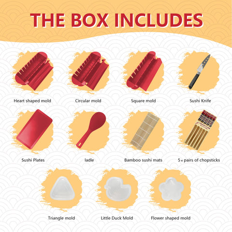 HI NINGER Sushi Maker Set bamboo mat in action for rolled sushi