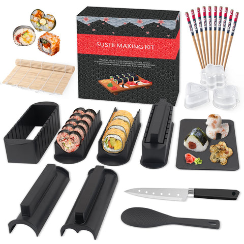 HI NINGER sushi maker set with eight shapes for fun, beginner-friendly sushi creation.