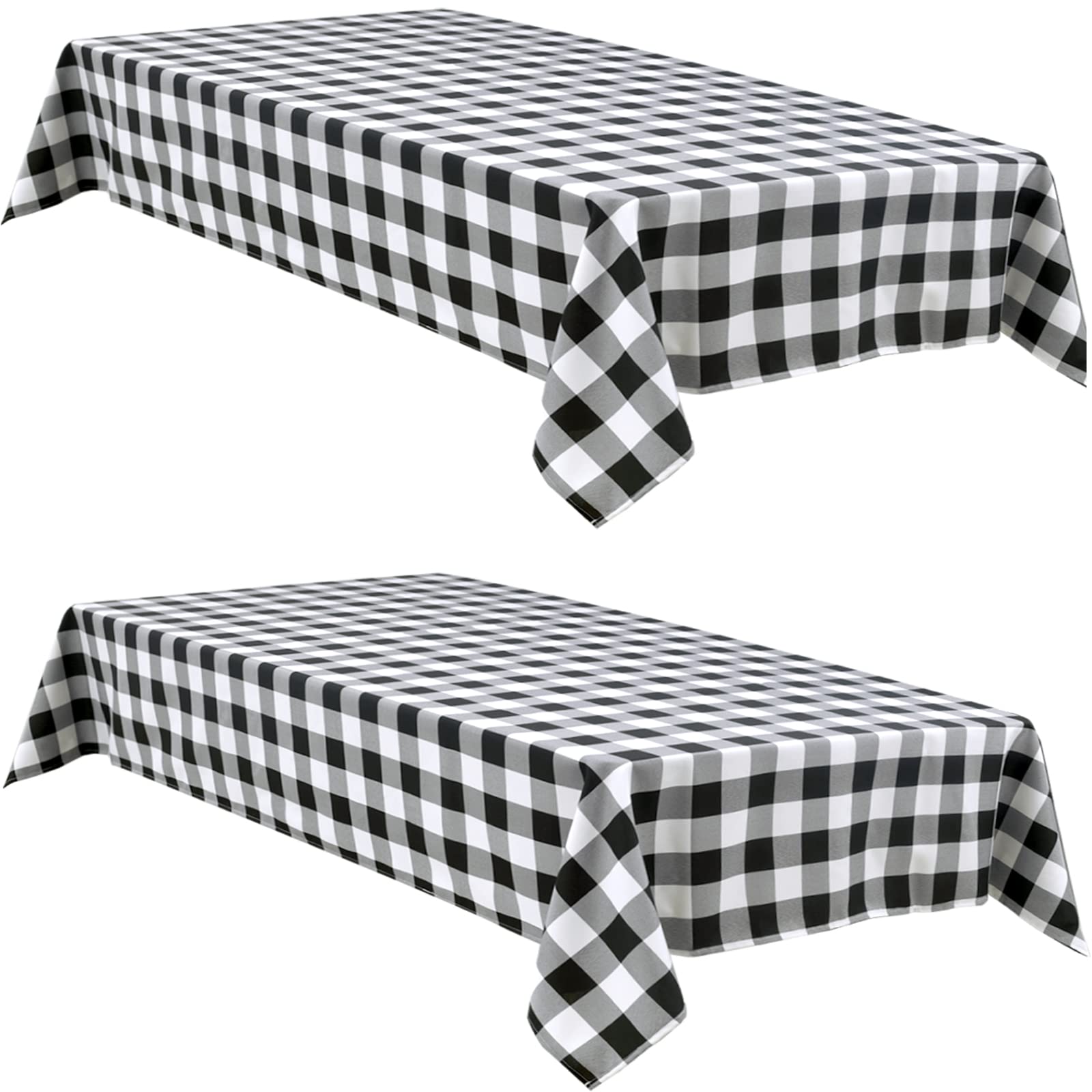 Hiasan buffalo plaid tablecloth with waterproof protection for outdoor dining.