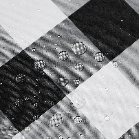 Hiasan checkered round tablecloth 60 inch stain-resistant cover for spills.