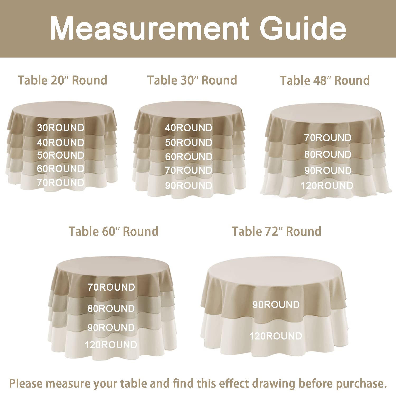Hiasan checkered round tablecloth 60 inch wrinkle-resistant fabric keeps tables smooth.