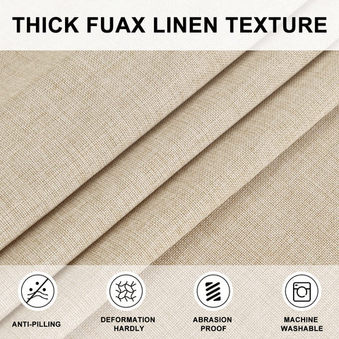 Hiasan round tablecloth dining setup in warm beige elevating table aesthetics.