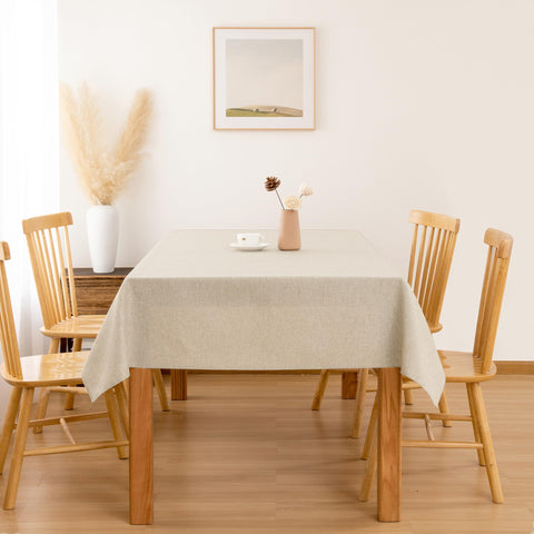 Hiasan tablecloth is machine washable for busy homes.