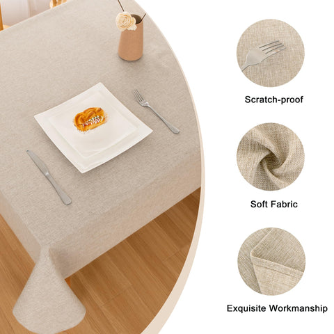 Hiasan tablecloth on outdoor patio demonstrates fade-resistant color for gatherings.