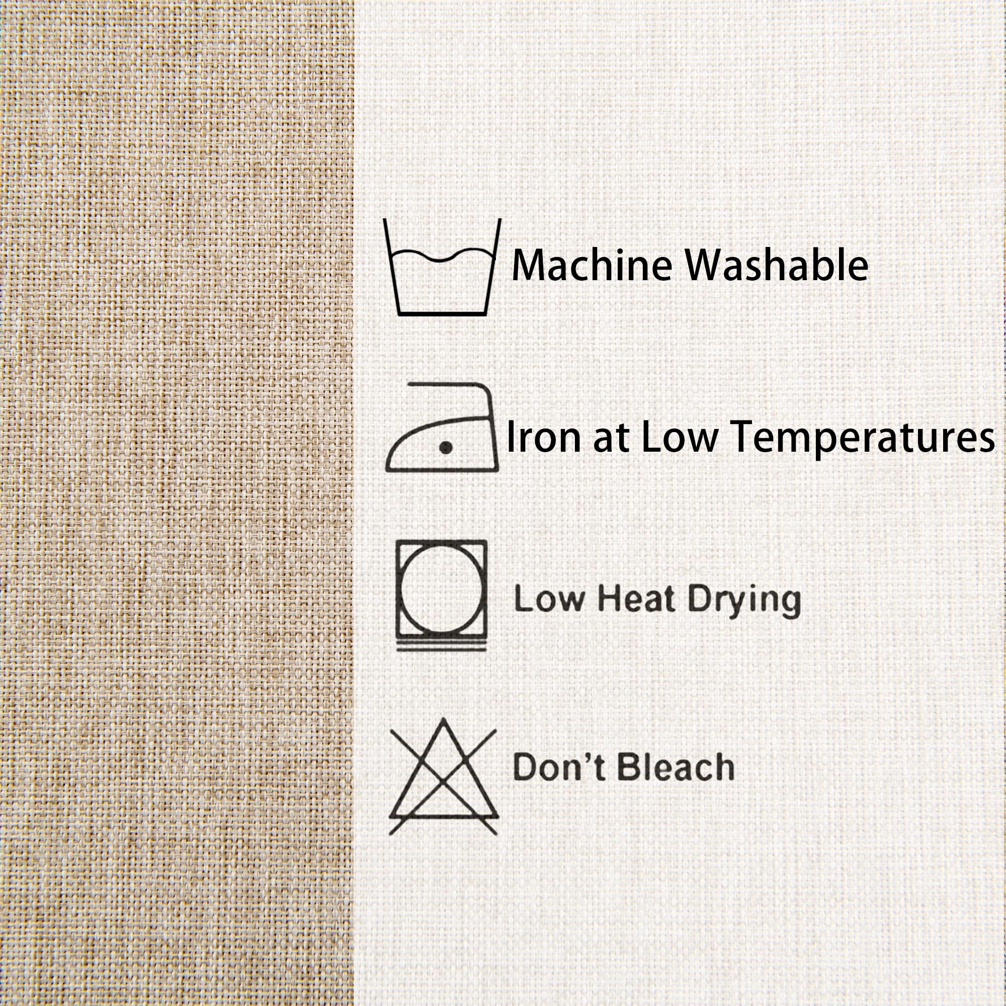 Hiasan beige tablecloth demonstrates wrinkle resistance for quick, tidy setups.