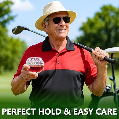 HiBathti Valentines golf glass, dishwasher safe, easy to clean after parties or game nights.