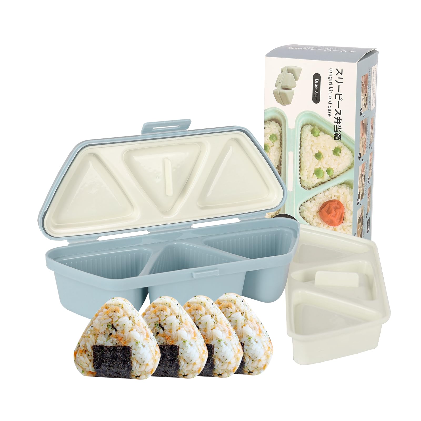 HIBILDER 6-in-1 onigiri mold triangle shapes six rice balls quickly.