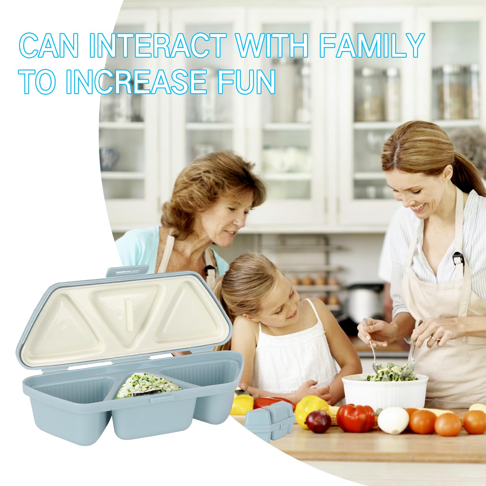 HIBILDER anti-sticking strip onigiri mold ensures clean shaping.