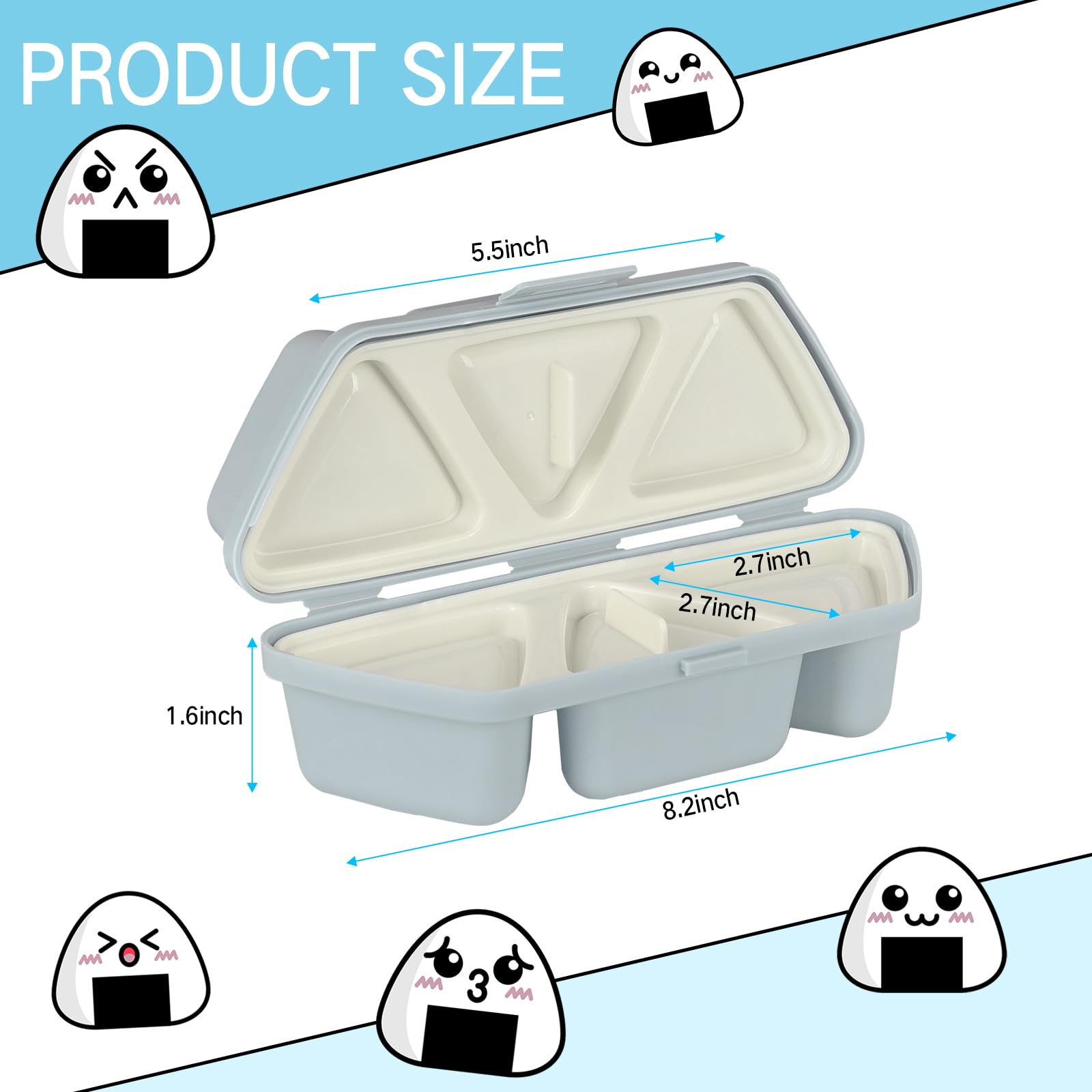 HIBILDER triangle sushi mold 6 pieces for easy party servings.