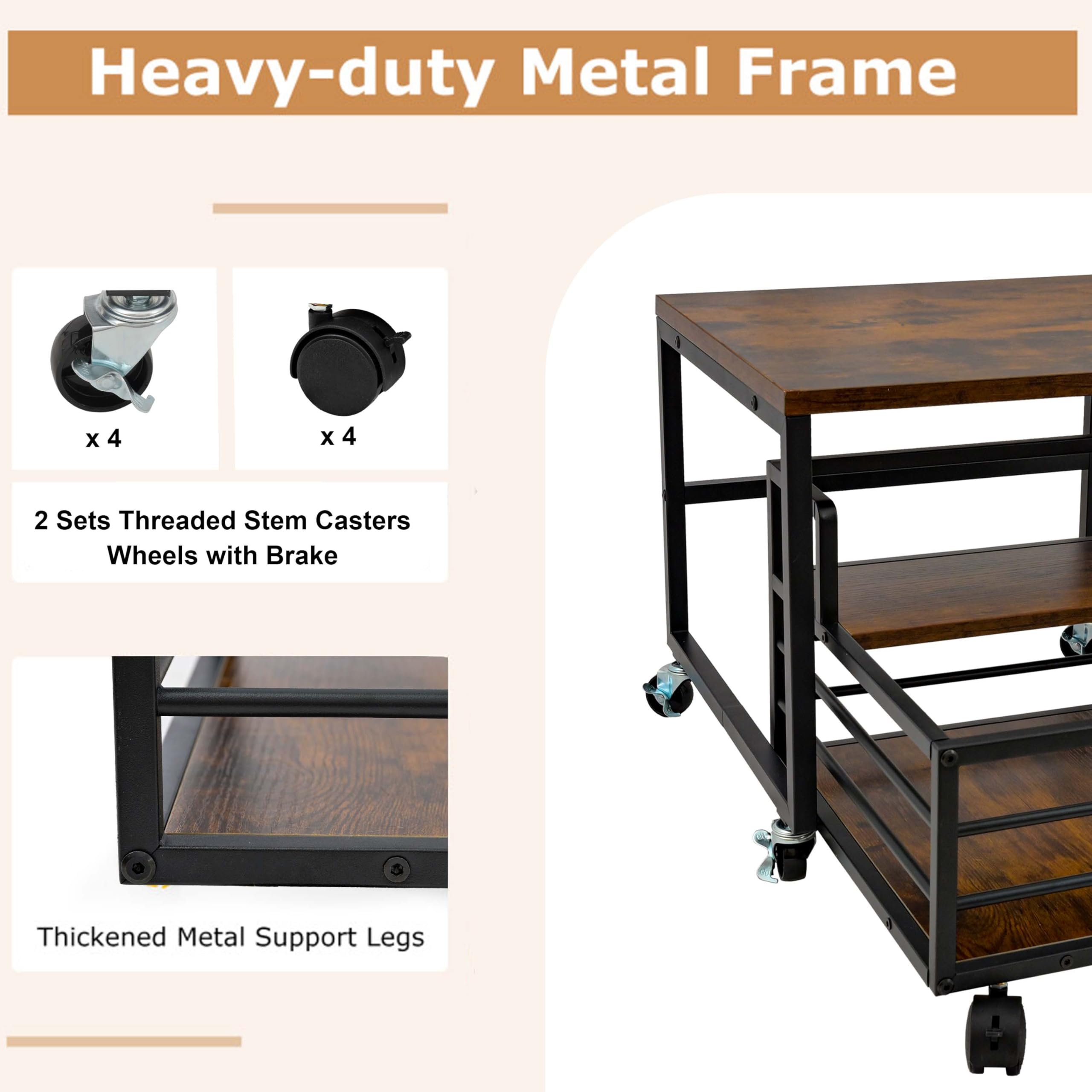 HIBOAT mini-fridge stand, under-cabinet storage for extra essentials
