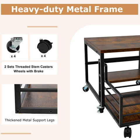 HIBOAT mini-fridge stand, under-cabinet storage for extra essentials