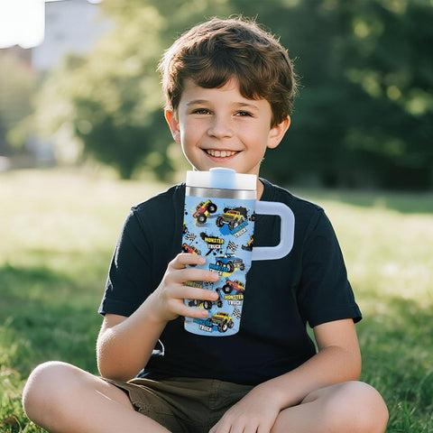 Hiboss 14oz kids tumbler insulated to keep drinks at temperature.