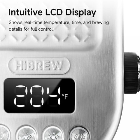 HIBREW H10B 20-bar pump control enables consistent extraction for rich crema.