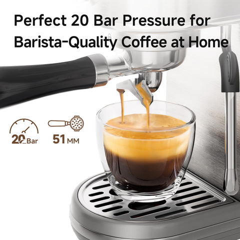 HIBREW H10B stainless body closeup highlights fingerprint resistance for easy cleaning.
