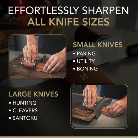 HIBWA compact manual knife sharpener design fit for kitchen use