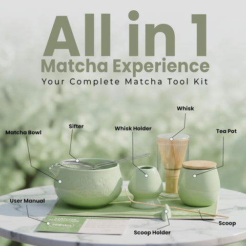 HIBWA ceramic matcha bowl with durable surface for rich, smooth preparations.