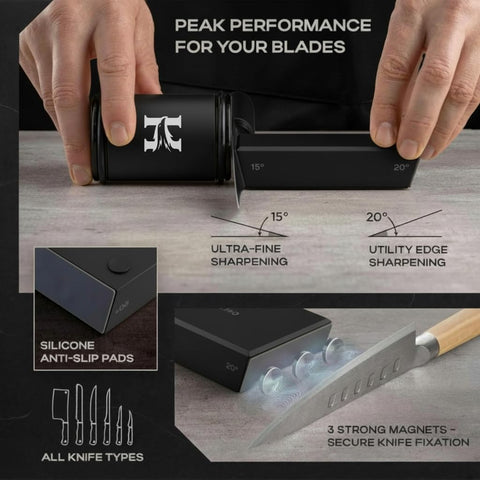 Compact, black finish keeps counter clutter-free with refined style.