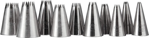 HIC Kitchen Ateco 870 stainless steel tips for precise decorating.