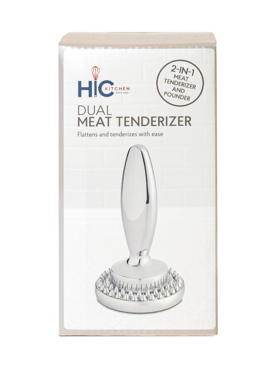 HIC Kitchen dual meat tenderizer dishwasher safe for easy cleanup