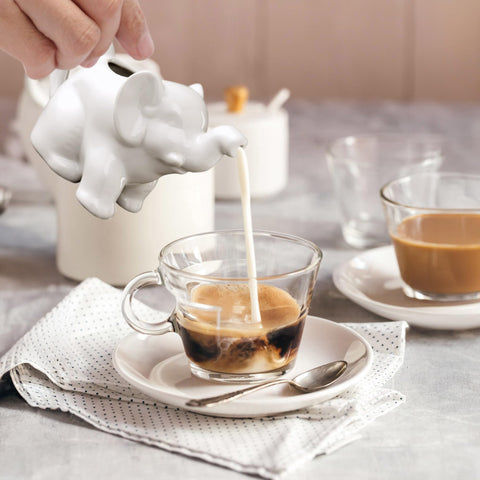 HIC Kitchen Elephant Creamer at table setting adds whimsical charm.