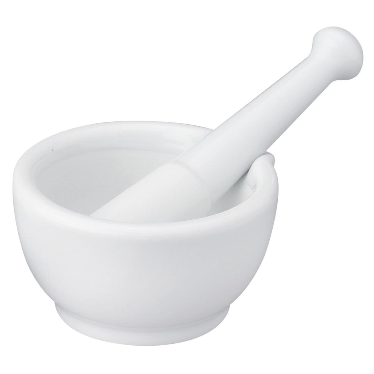 HIC Kitchen mortar with pour spout ready for grinding and direct pouring of sauces