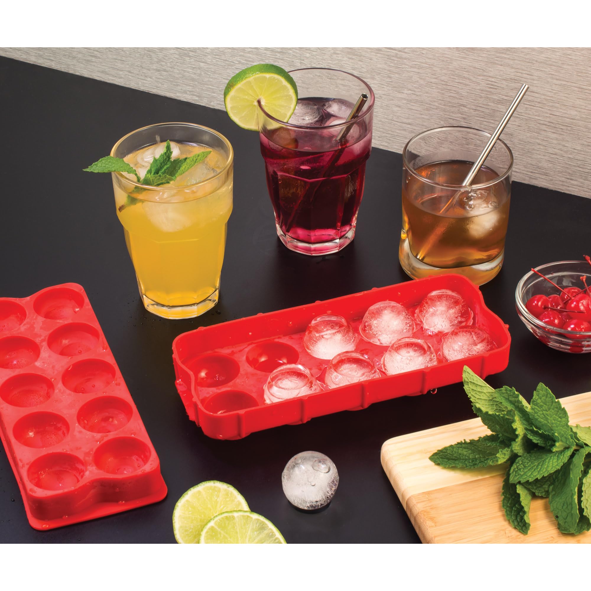 HIC Kitchen silicone ice tray, non-stick and easy-release for clean pops.