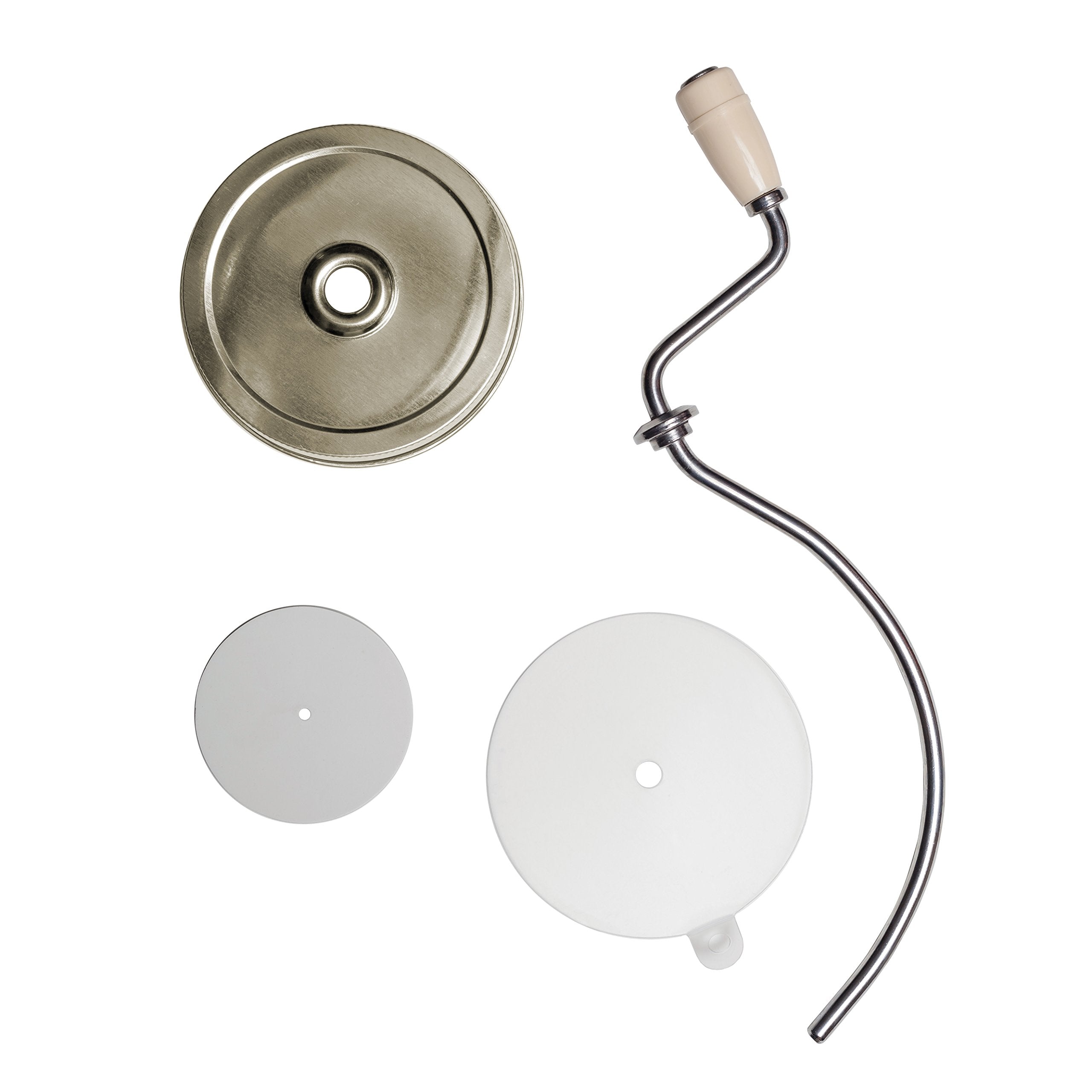 Close-up of molded plastic knob on HIC Kitchen Witmer mixer
