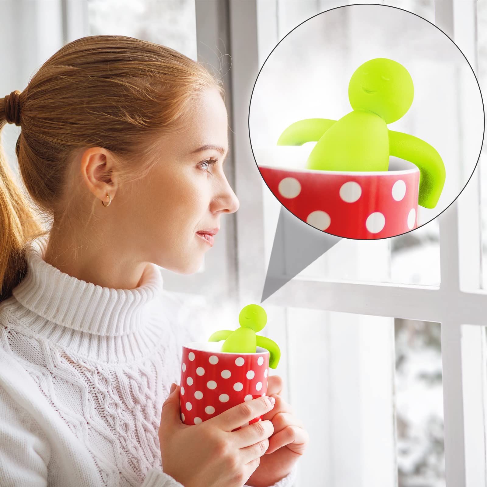 Hicarer tea infuser fitting teapots and cups of various sizes