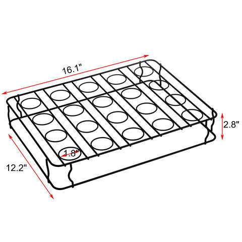 Hiceeden 20-Holes Ice Cream Cone Stand side view, space for twenty treats