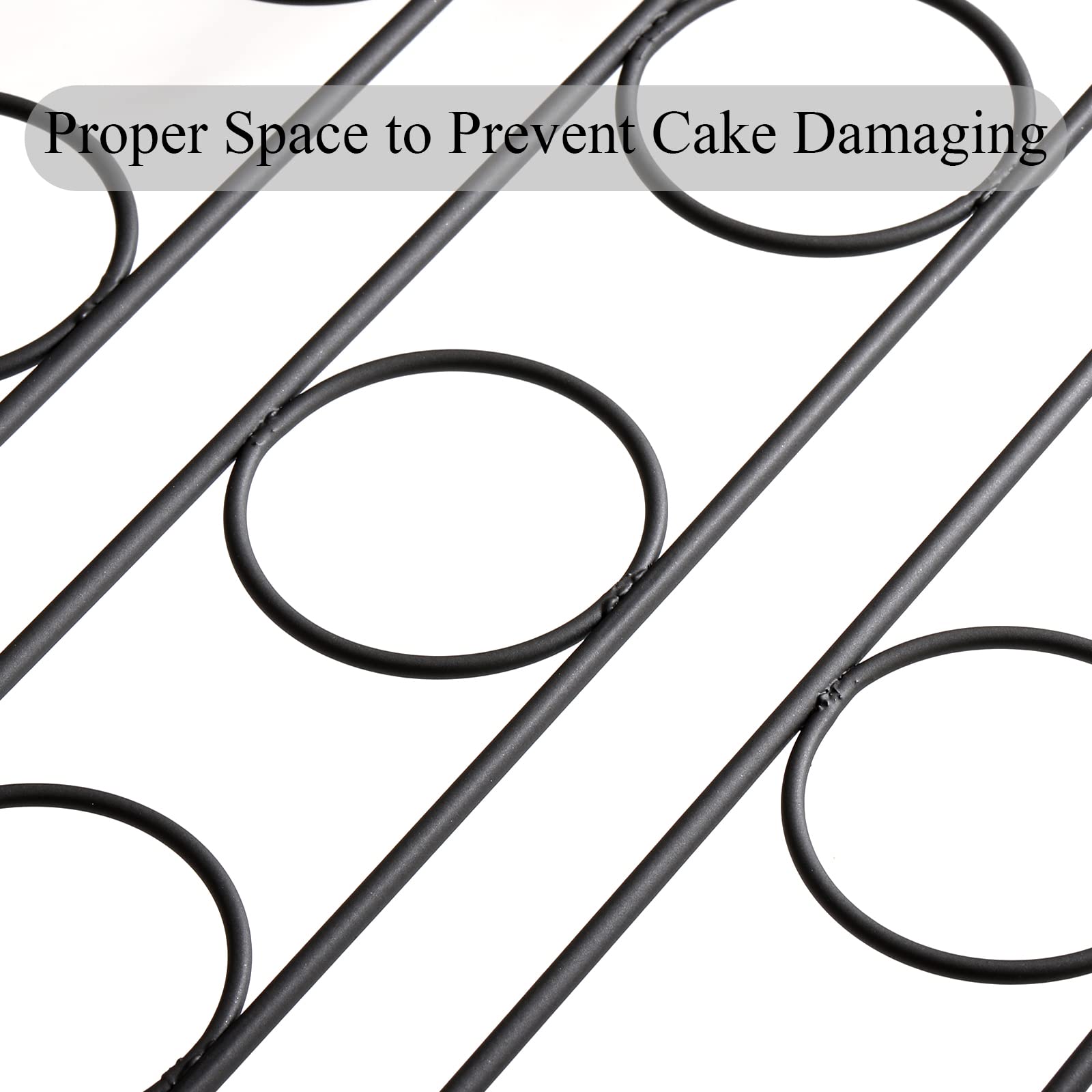 Hiceeden cupcake cone rack closeup, non-stick surface for quick release