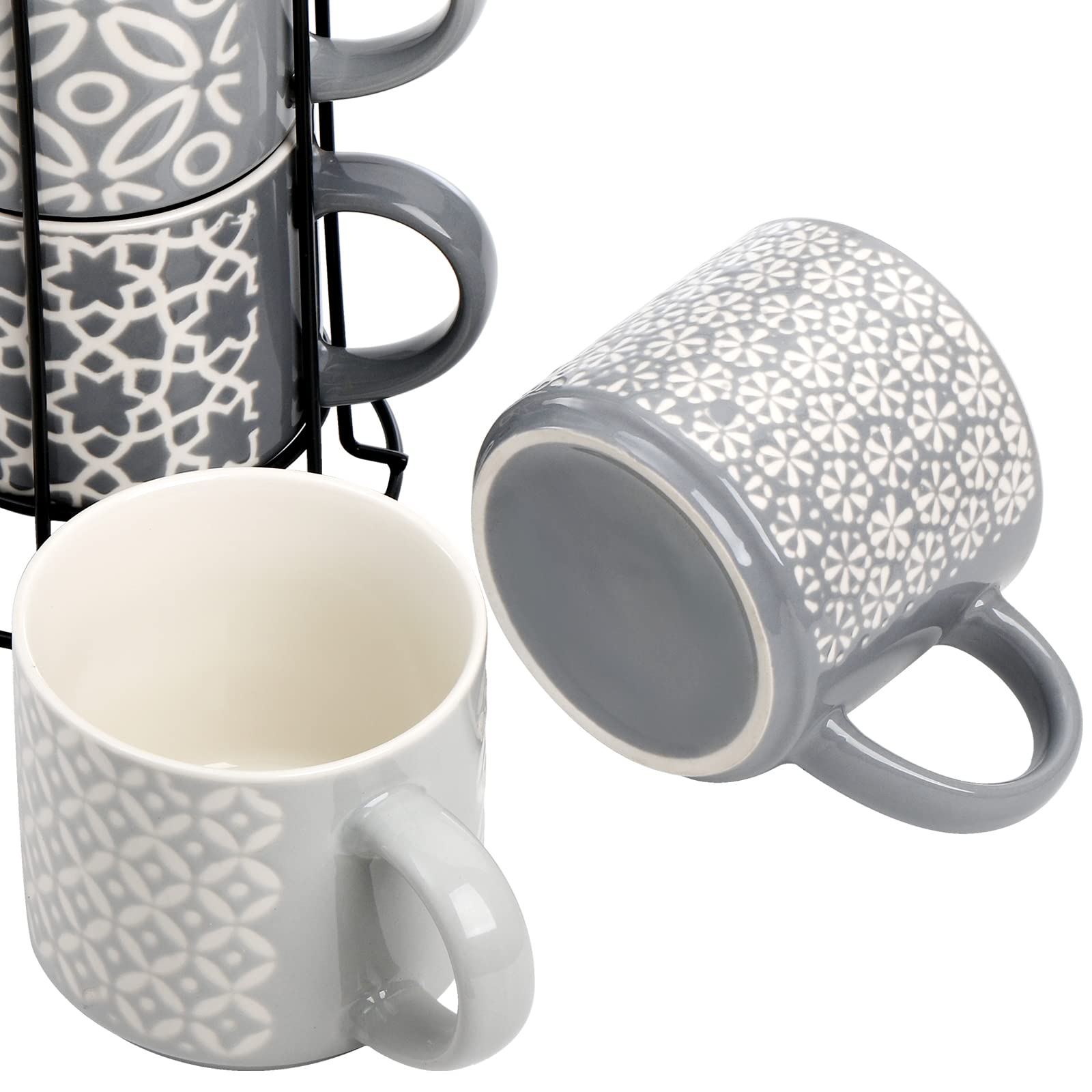 Hiceeden porcelain mugs, 15oz, ideal for coffee, cocoa, or tea.