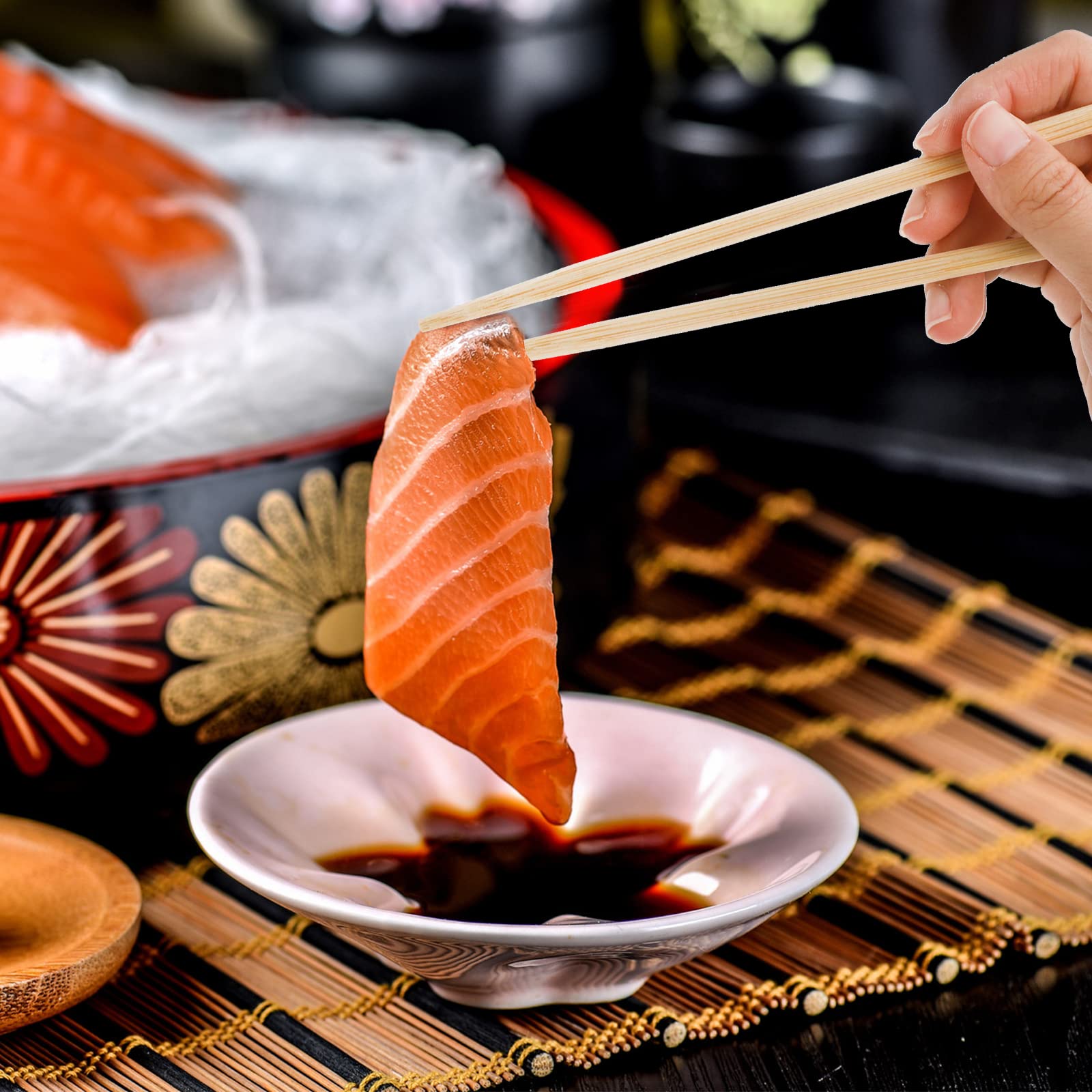 Hiceeden tapered-tip chopsticks designed for easier grip with noodles.