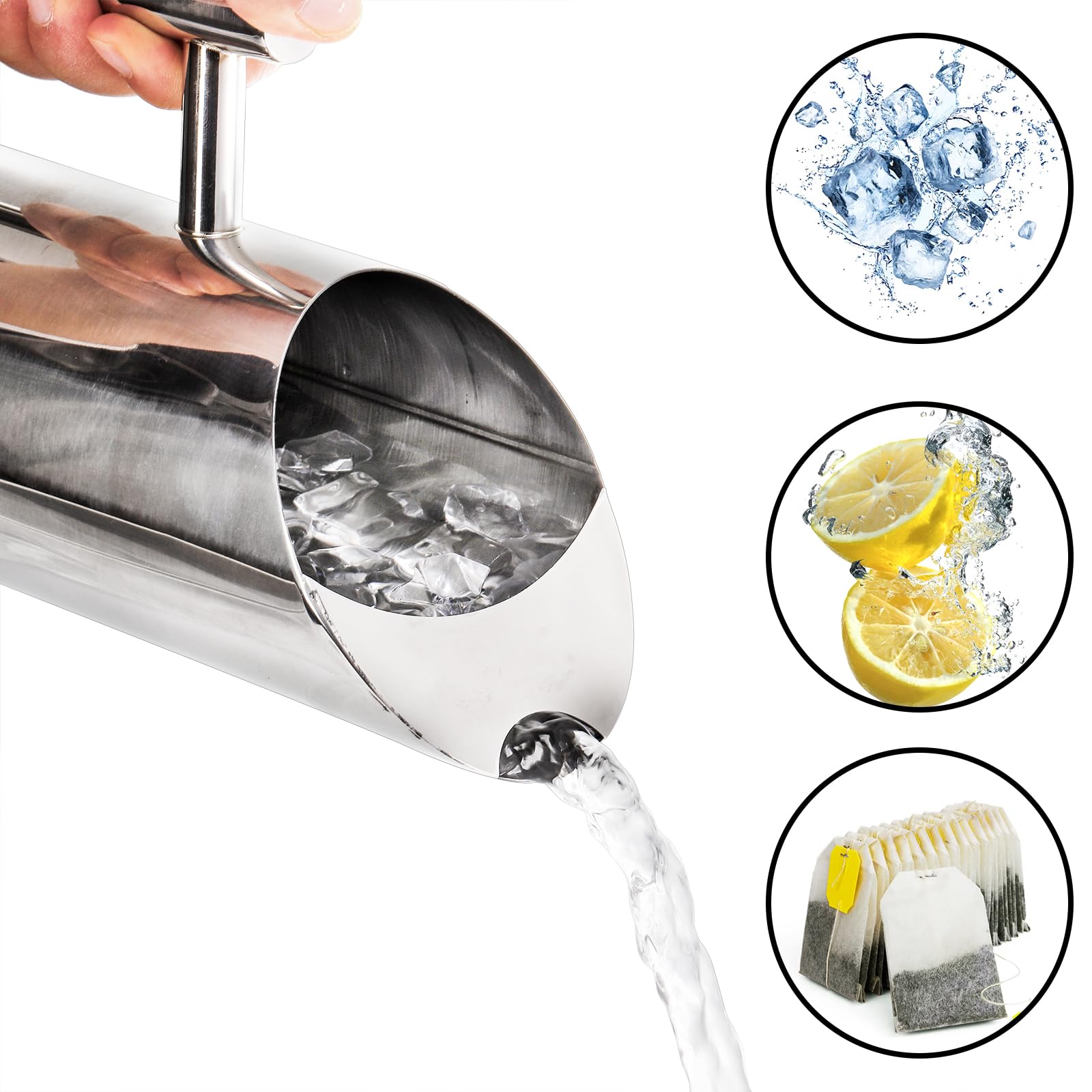 Hiceeden pitcher handle and straight body for easy grip.