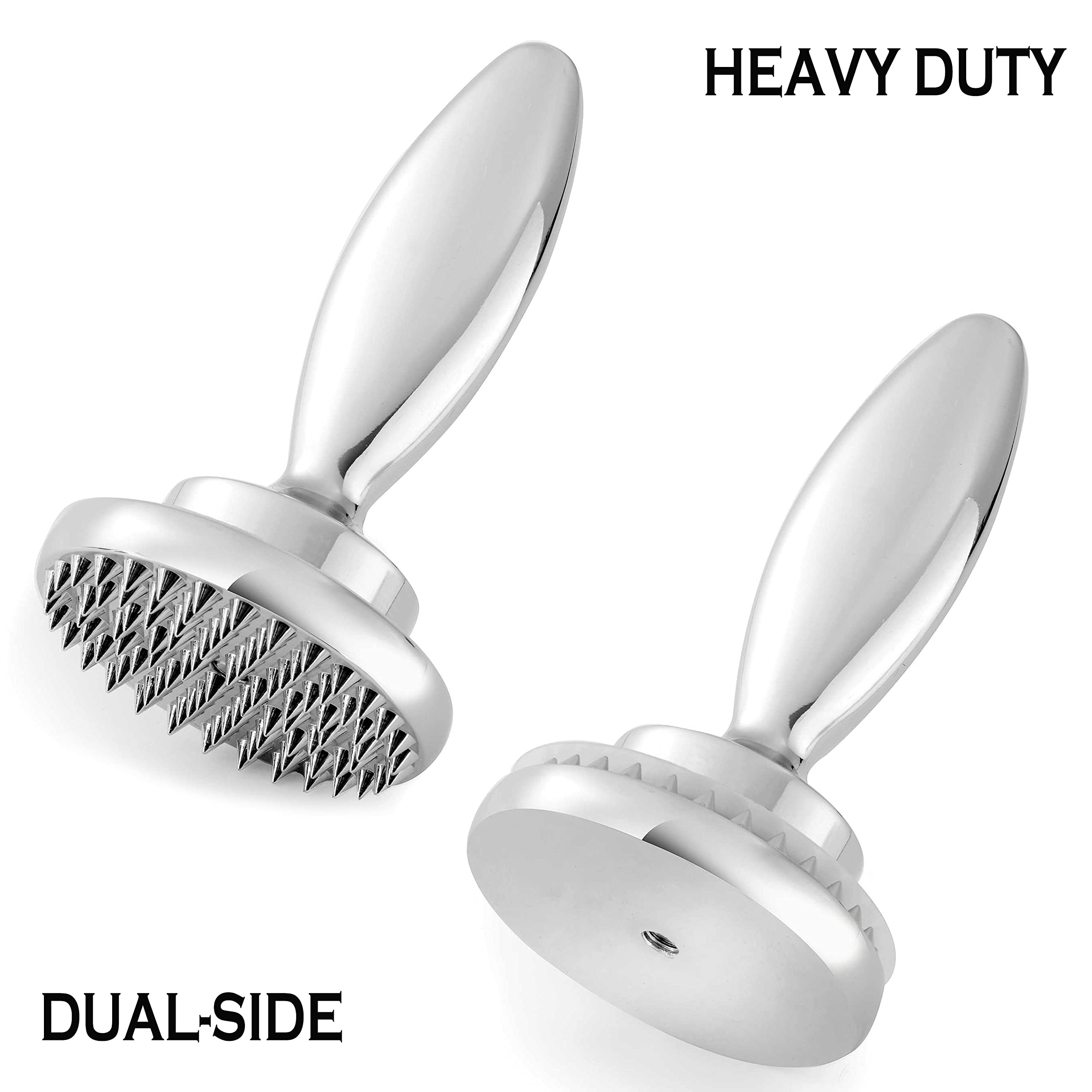 Hicook meat tenderizer ergonomic handle for comfortable grip during prep.