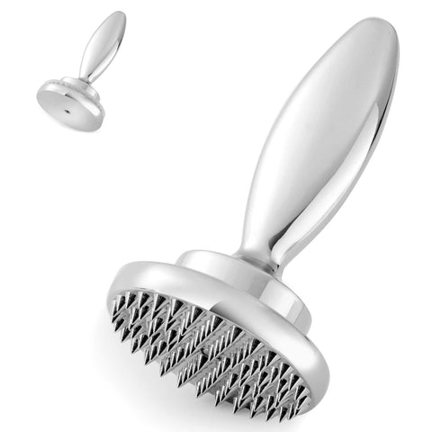 Hicook reversible meat tenderizer flat side for even chicken breasts.