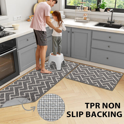 hicorfe gradient rug blends with diverse styles for modern or traditional kitchens.