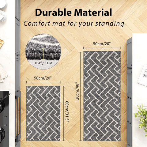 hicorfe non-slip backing close-up shows secure TPR grip for safer floors.