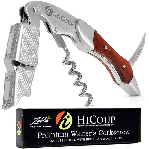HiCoup Wine Opener ergonomic handle enables smooth cork removal.