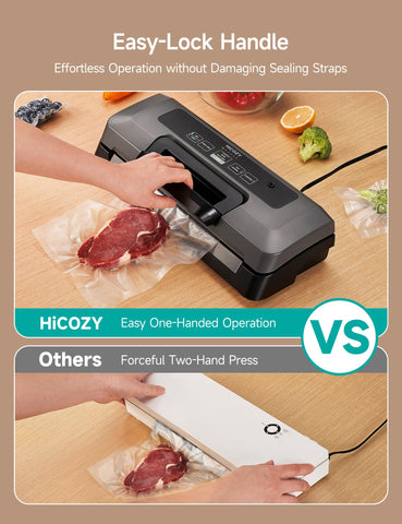 HiCOZY H700 easy-lock handle enabling one-handed, secure seals