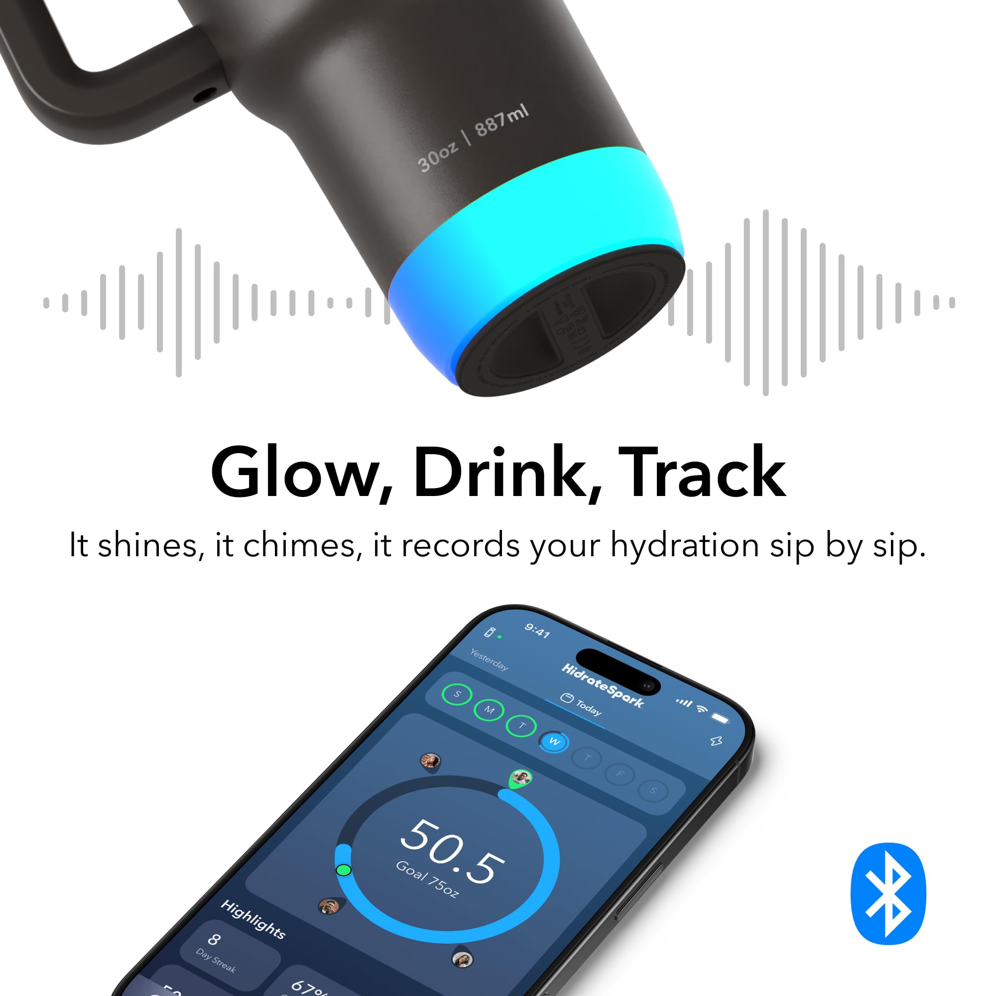 Tapa cierre hermético de Hidrate Spark PRO 2 para viajes.
