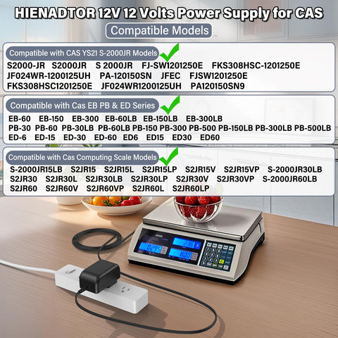 HIENADTOR CAS YS21 charger back view with universal plug compatibility