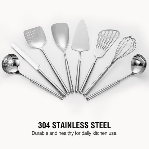 HIFIND deep ladle in stainless steel for soups and stews.