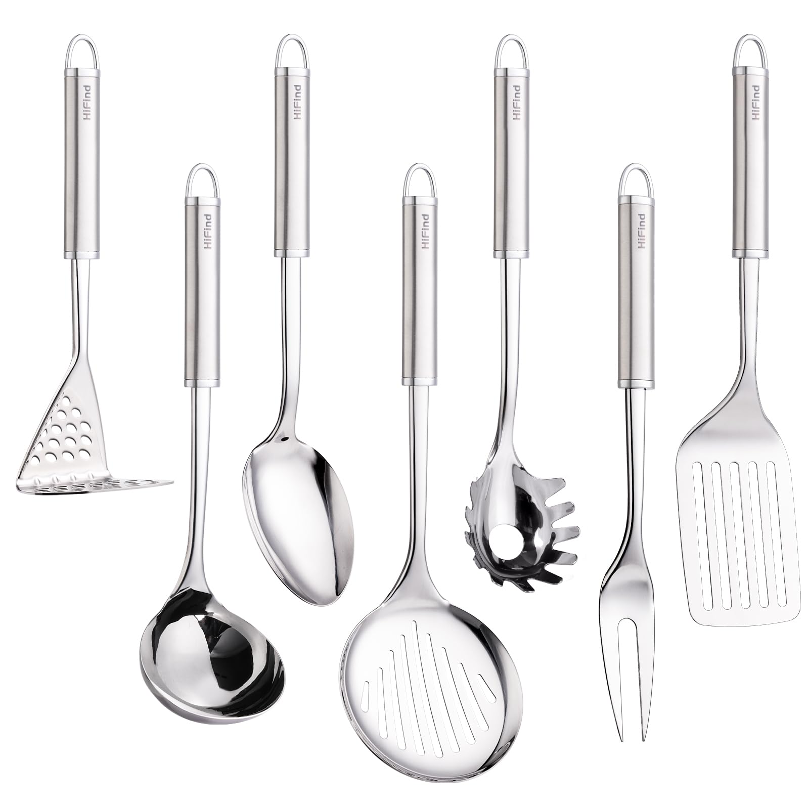 HIFIND stainless steel utensils with ladle for everyday cooking