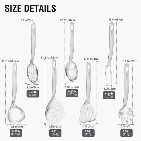 HIFIND slotted serving spoon drains liquids during serving.