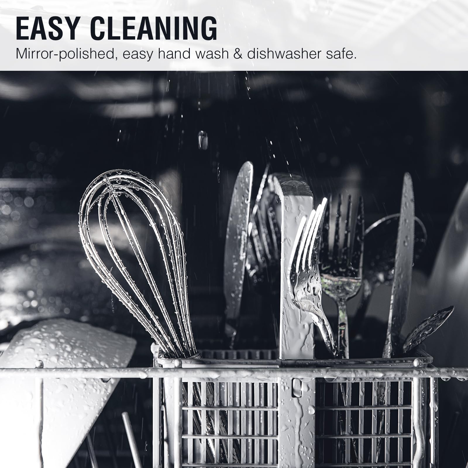 HIFIND slotted spatula provides precise flipping and quick drainage.