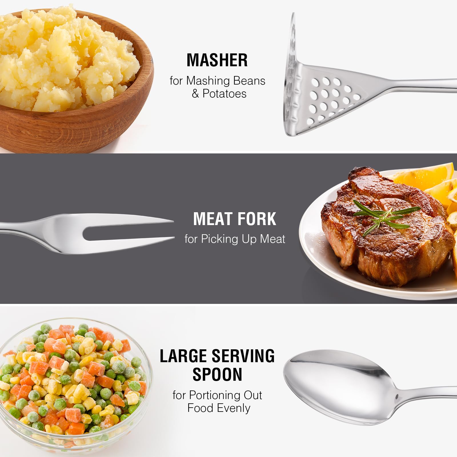 HIFIND solid spoon for stirring and scooping